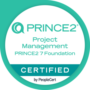 PRINCE2 7 Foundation certified badge by PeopleCert